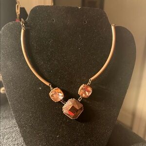 Elegant Gold and Brown Necklace